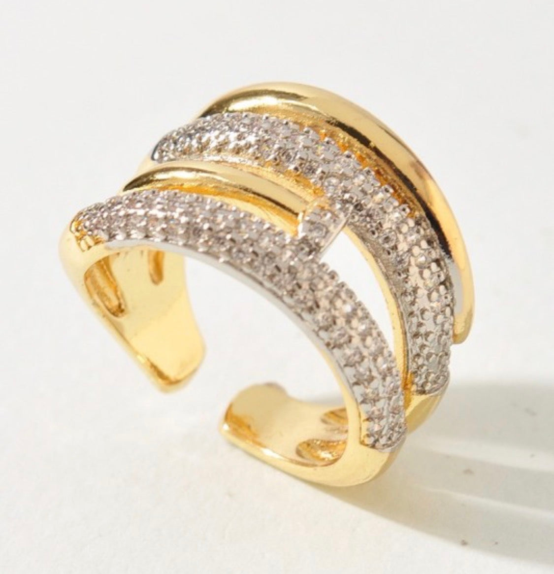 Clover Crystal Statement Ring