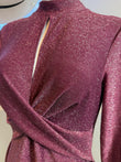 Metallic Plum Dress