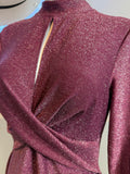 Metallic Plum Dress