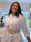 Eyelet & Pearls Top
