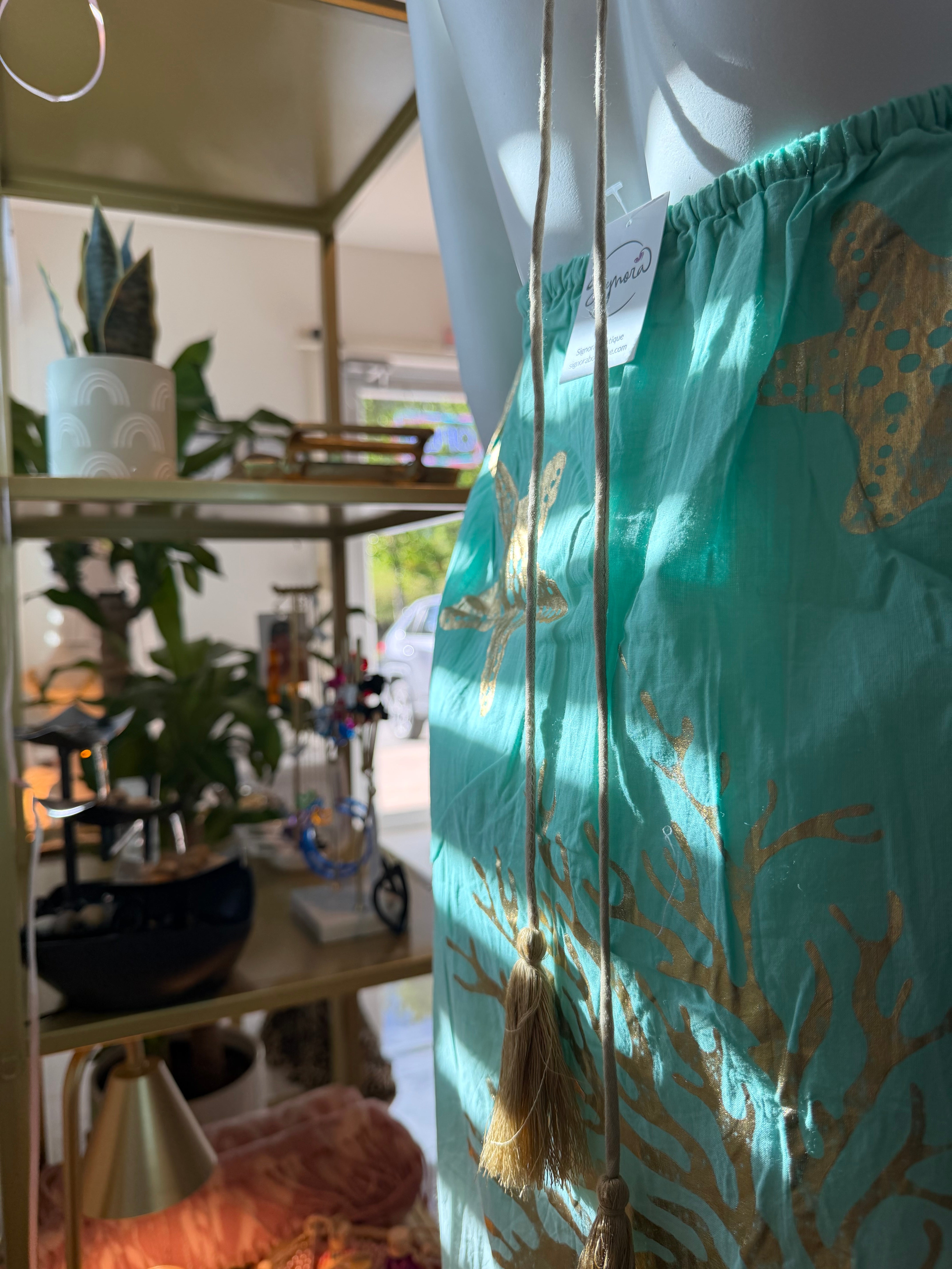 Turquoise Crochet Maxi Trilce