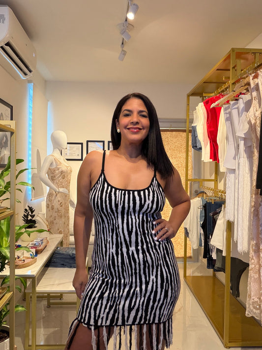 Zebra Knit Dress