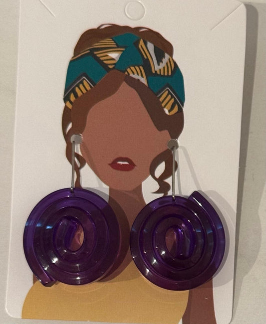 Color Spiral Earrings