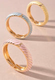 Epoxy Croissant Bangle Bracelet