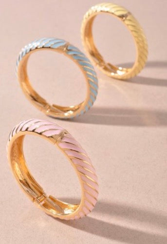 Epoxy Croissant Bangle Bracelet