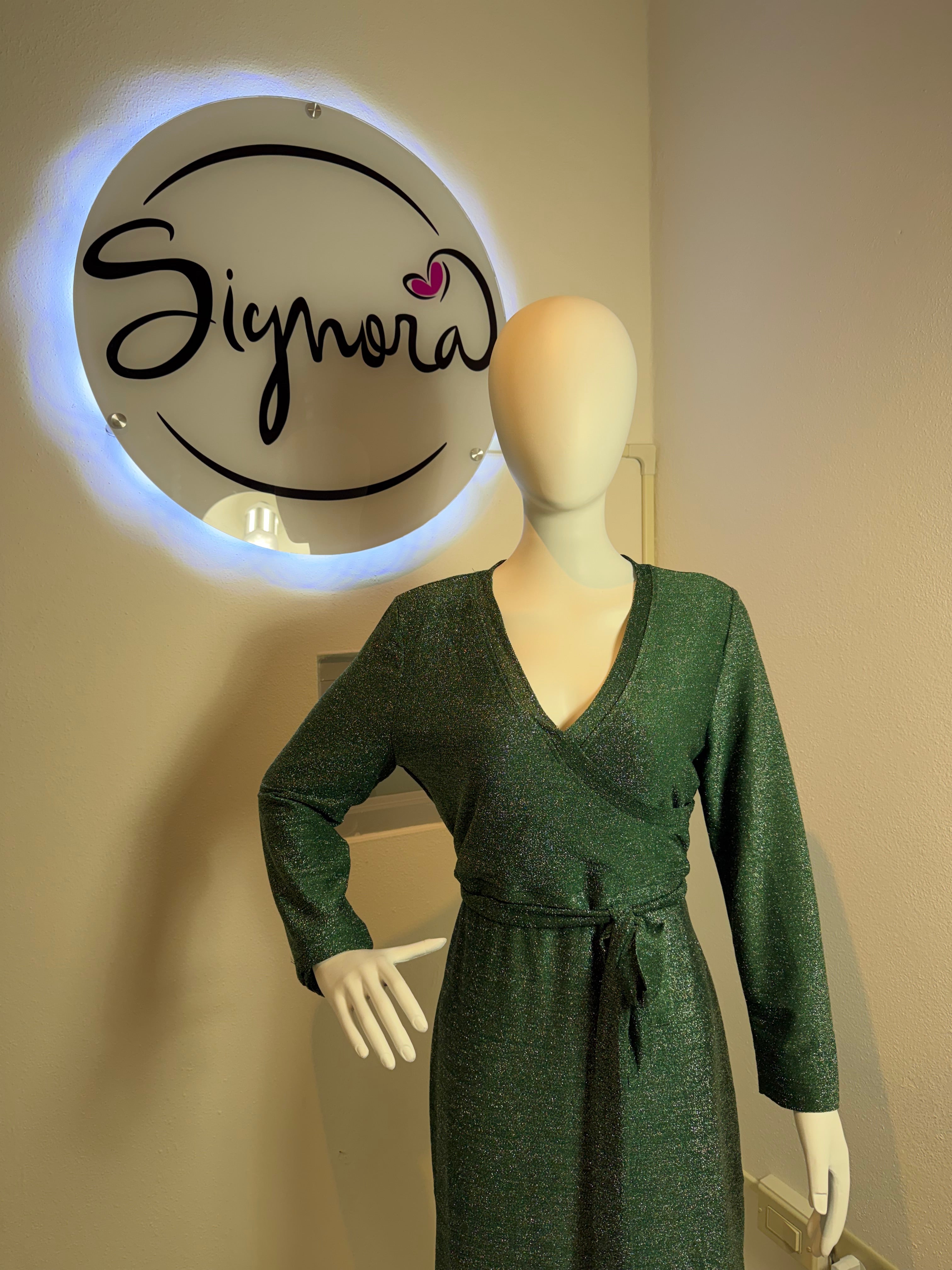 Metallic Green Dress