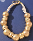 Gold Metal Spheres Necklace