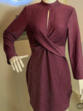 Metallic Plum Dress