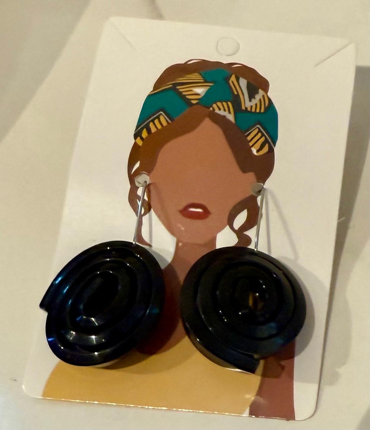 Color Spiral Earrings