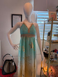 Turquoise Crochet Maxi Trilce