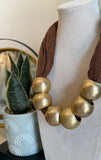 Gold & Mesh Necklace