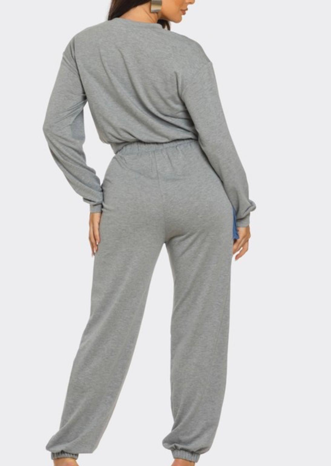 Color Block Denim Set