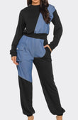 Color Block Denim Set