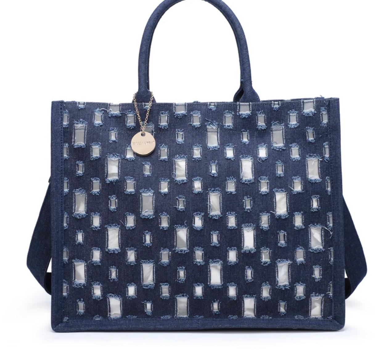 Denim Mesh Bag