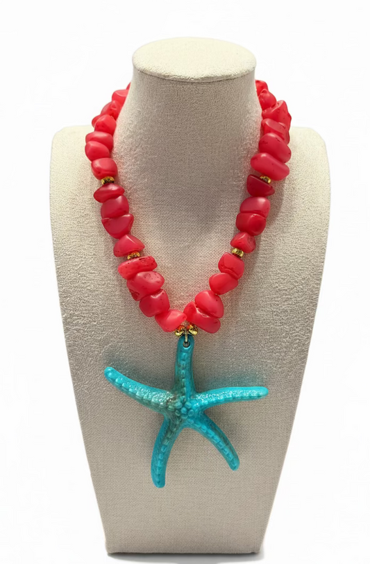 Coral Reef & Turquoise Necklace